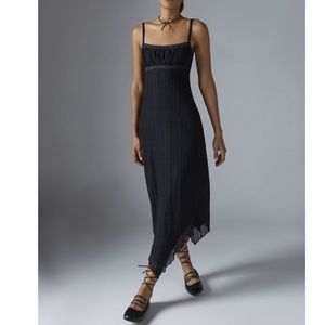 UO Nikita Lace Hanky Hem Midi Dress